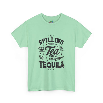 Unisex Heavy Cotton Tee (Spill Tea & Tequila)