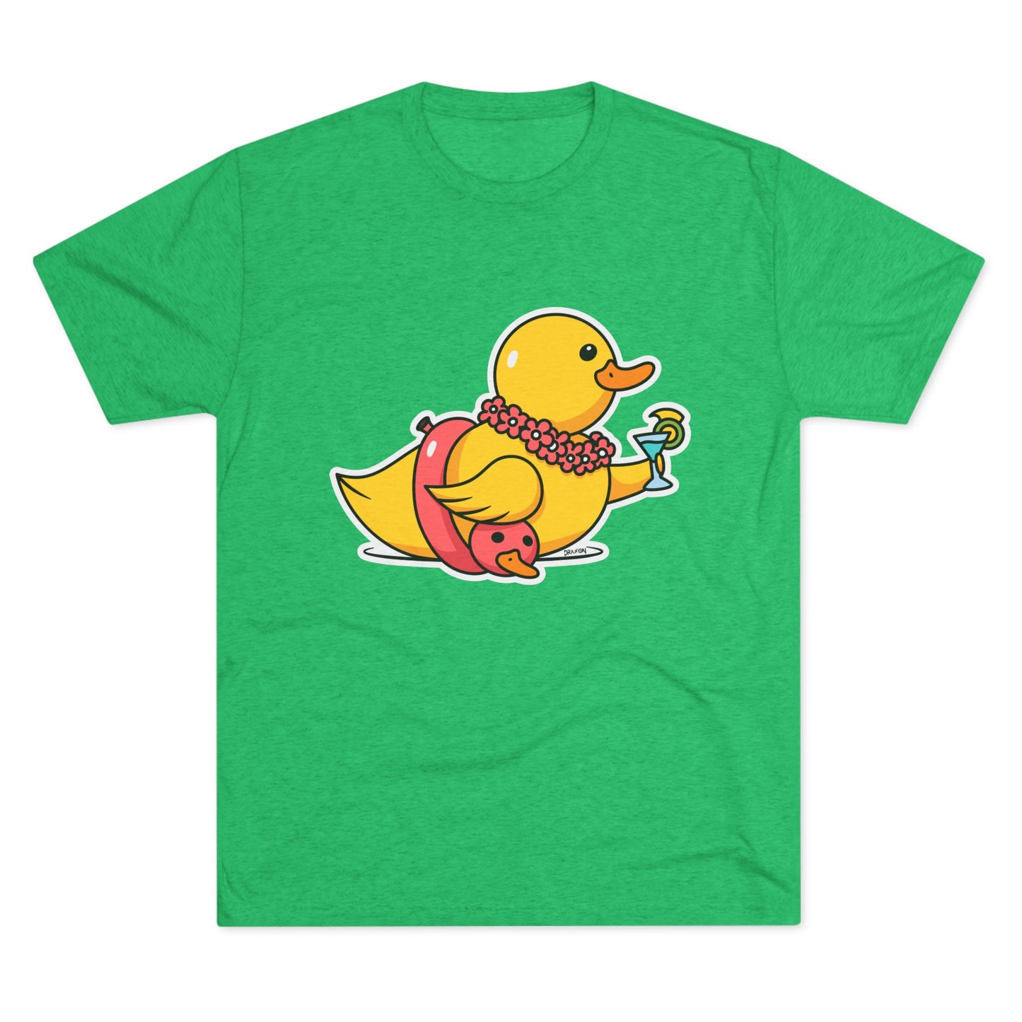 Unisex Tri-Blend Crew Tee (Tropical Duck)