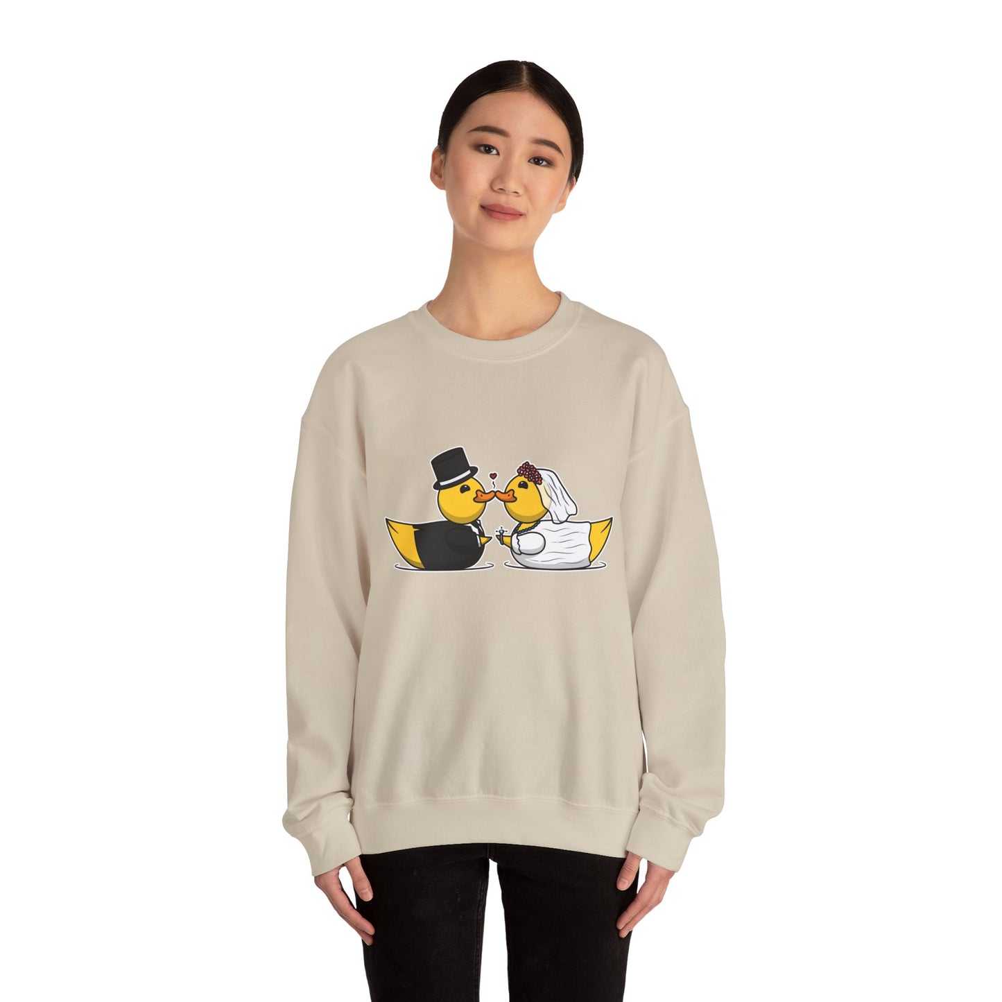 Unisex Heavy Blend™ Crewneck Sweatshirt (Wedding Ducks)