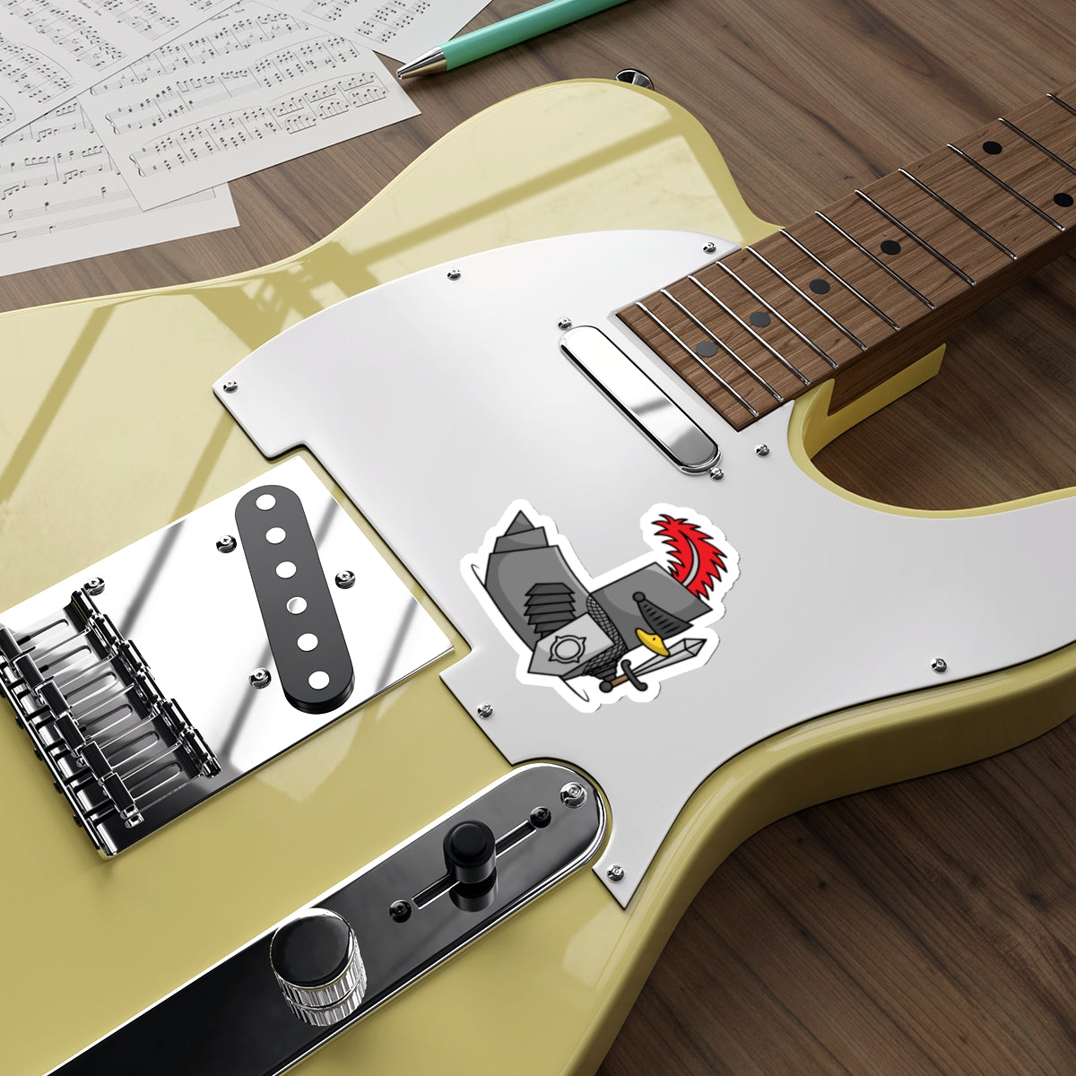 Die-Cut Stickers | Vibrant Art for Personalization (Knight Duck)