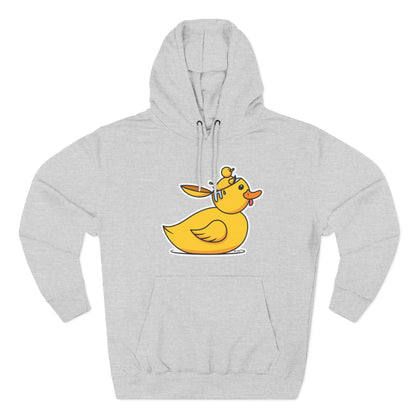 Three-Panel Fleece Hoodie (Duck Bird Brain)