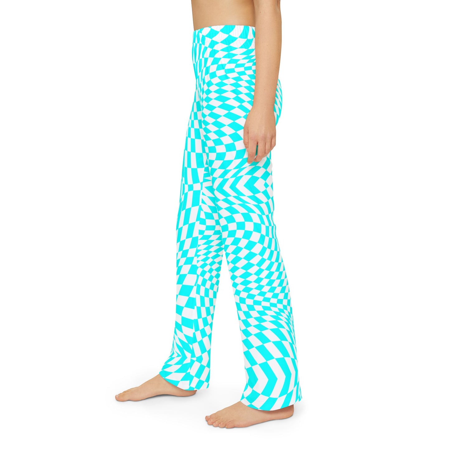 Kids Lounge Pants (Cyan Pixels)