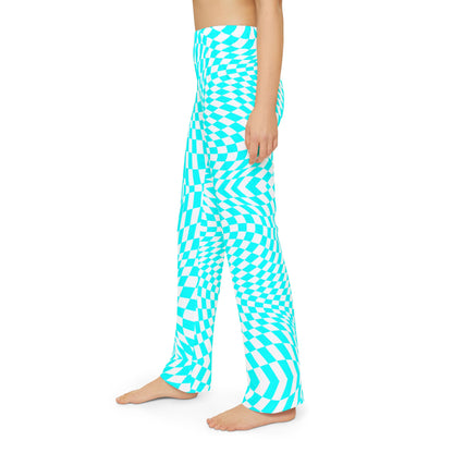 Kids Lounge Pants (Cyan Pixels)