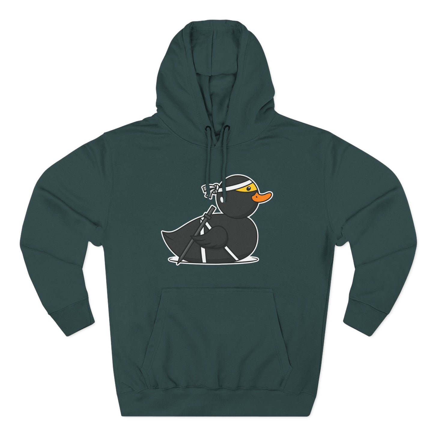 Three-Panel Fleece Hoodie (Ninja Duck)
