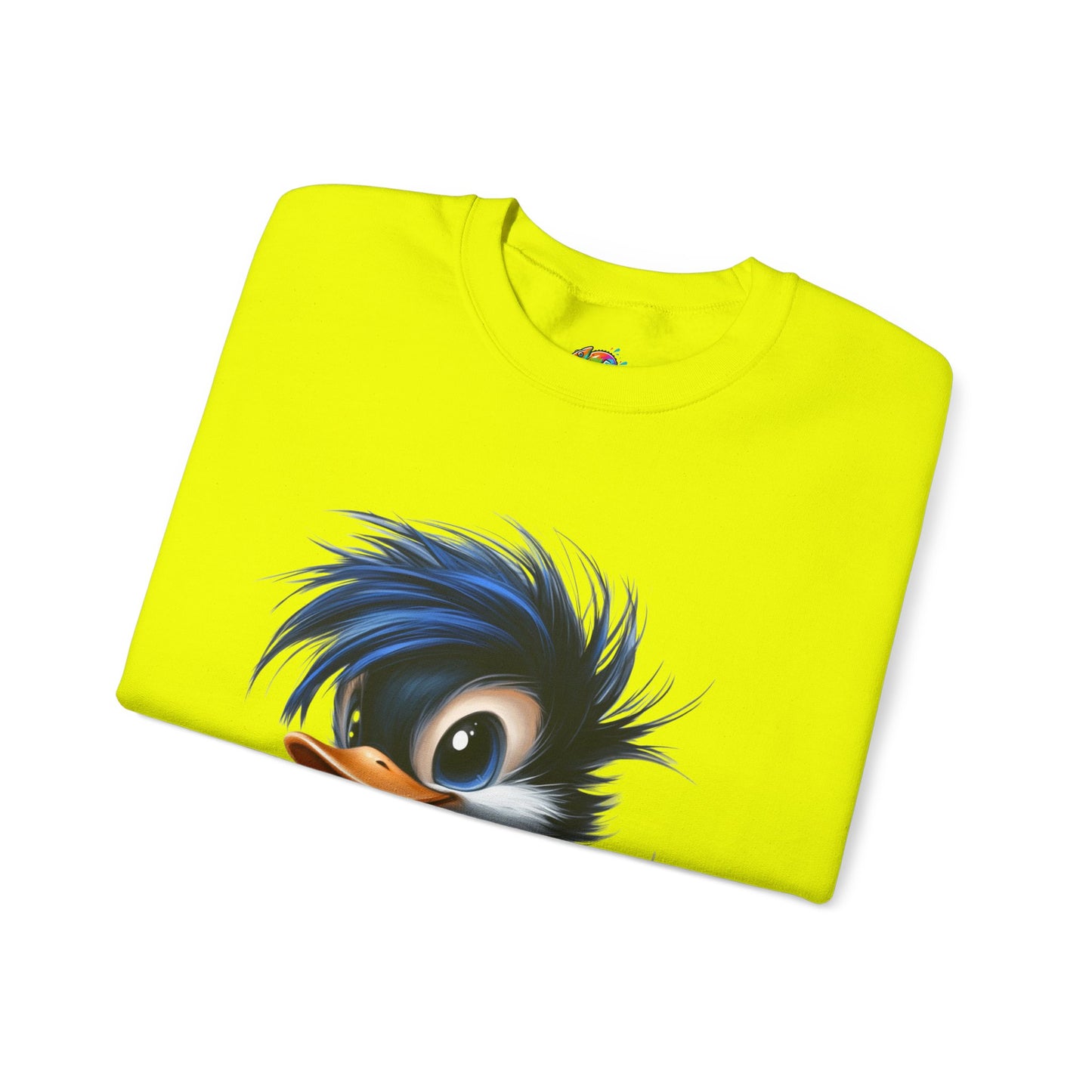 Unisex Heavy Blend™ Crewneck Sweatshirt (Blue Hair Duck)