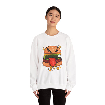 Unisex Heavy Blend™ Crewneck Sweatshirt (Cheeseburger Monster)
