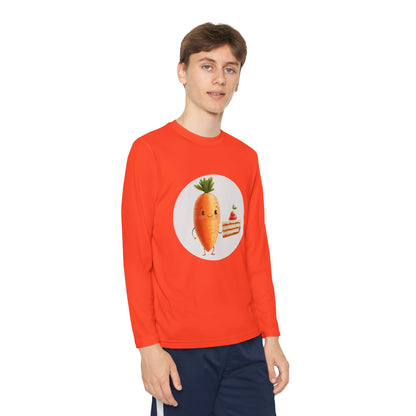 Youth Long Sleeve Competitor Tee (Carrot Cake)