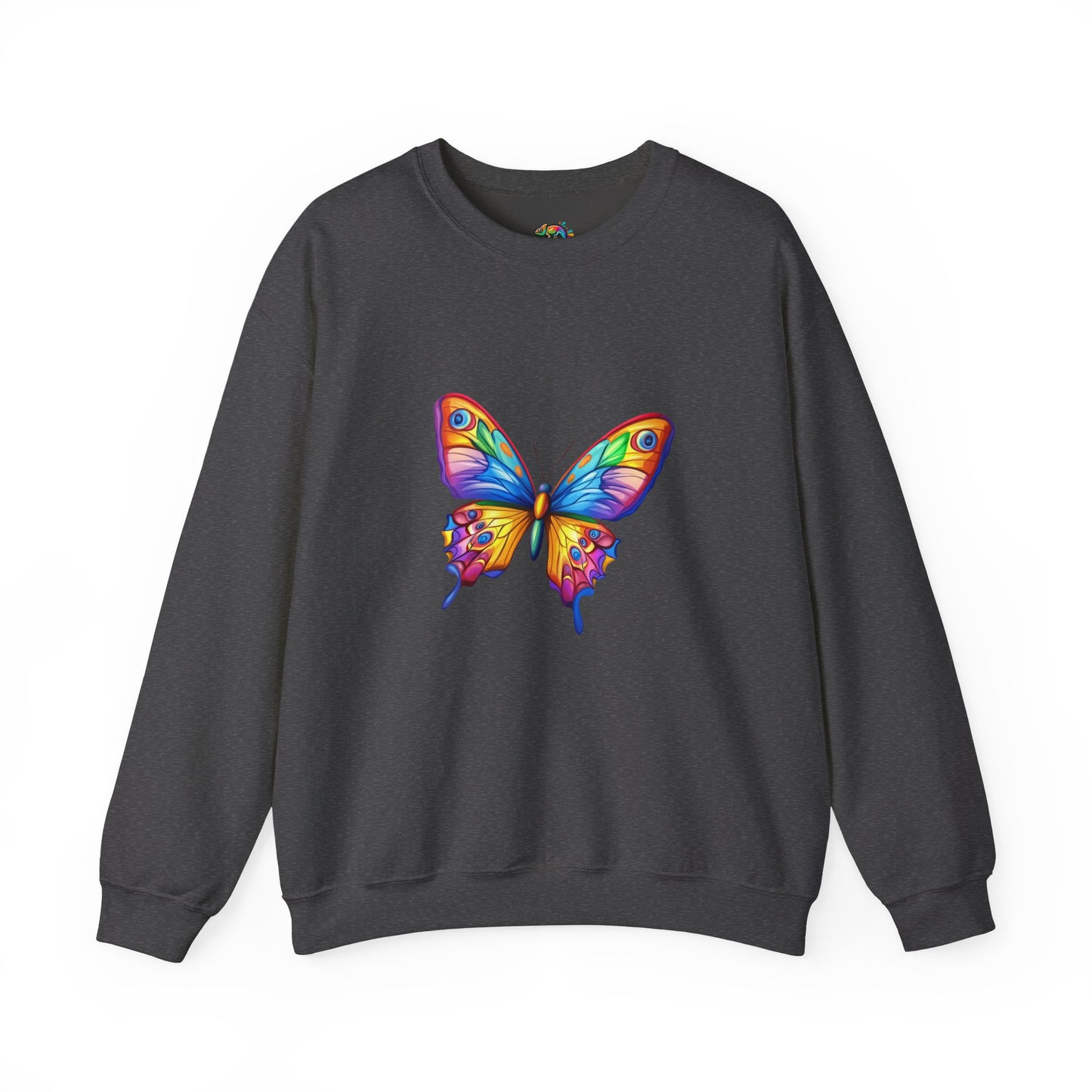 Unisex Heavy Blend™ Crewneck Sweatshirt (Colorful Butterfly)