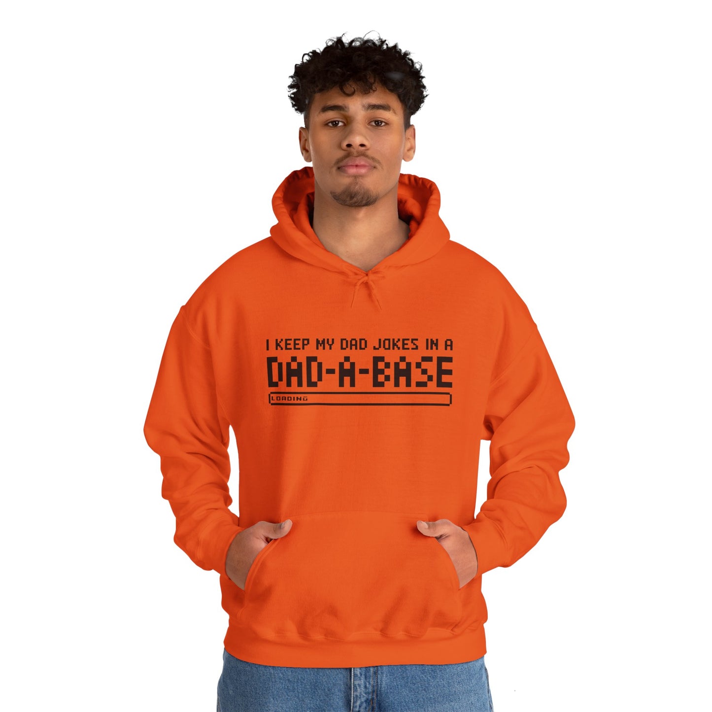 Dad Jokes Hoodie - Unisex Heavy Blend™ Sweatshirt (Keep my Jokes in a Dad-A-Base)