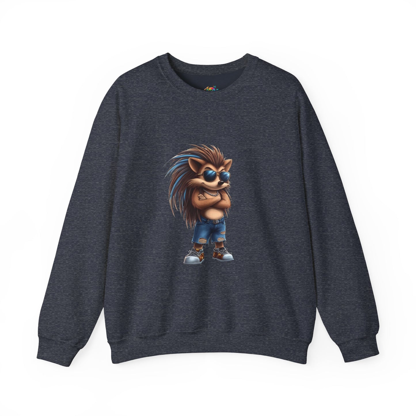 Unisex Heavy Blend™ Crewneck Sweatshirt (Cool Hedgehog)