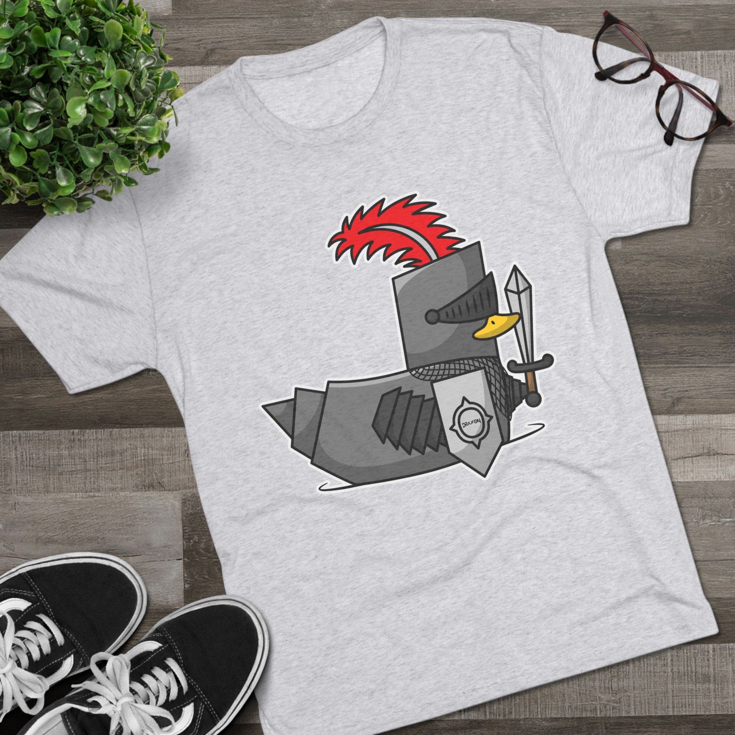 Unisex Tri-Blend Crew Tee (Knight Duck)