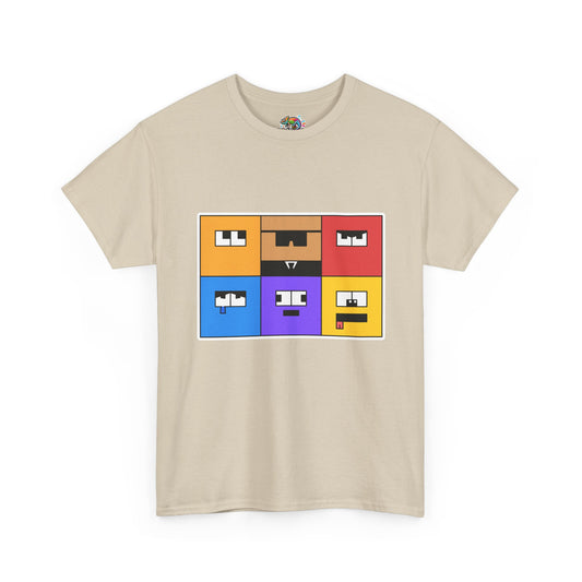 Unisex Heavy Cotton Tee (Emotion Blocks)