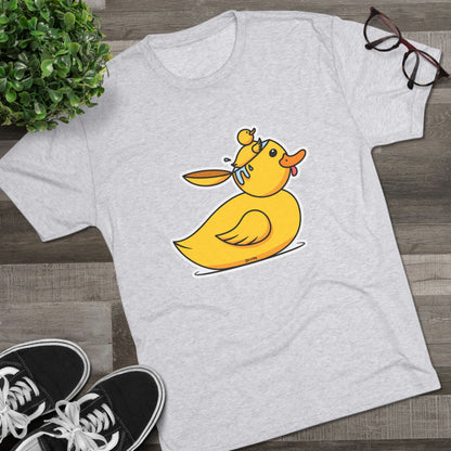 Unisex Tri-Blend Crew Tee (Duck Bird Brain)