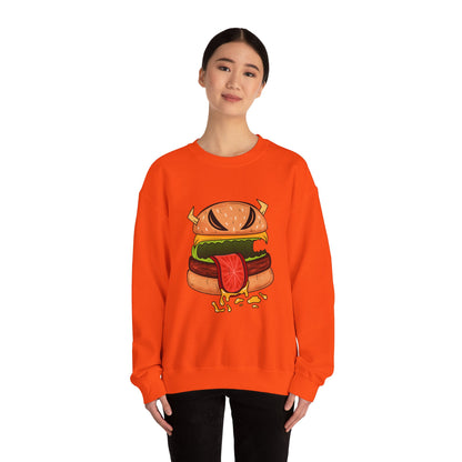 Unisex Heavy Blend™ Crewneck Sweatshirt (Cheeseburger Monster)