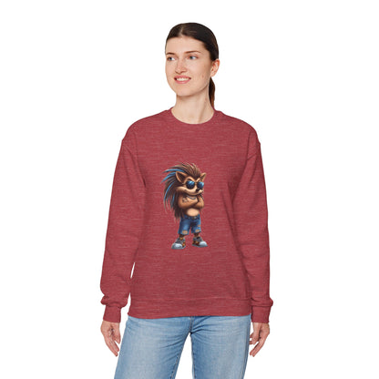 Unisex Heavy Blend™ Crewneck Sweatshirt (Cool Hedgehog)