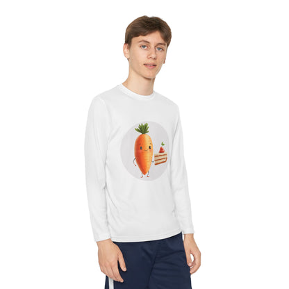 Youth Long Sleeve Competitor Tee (Carrot Cake)