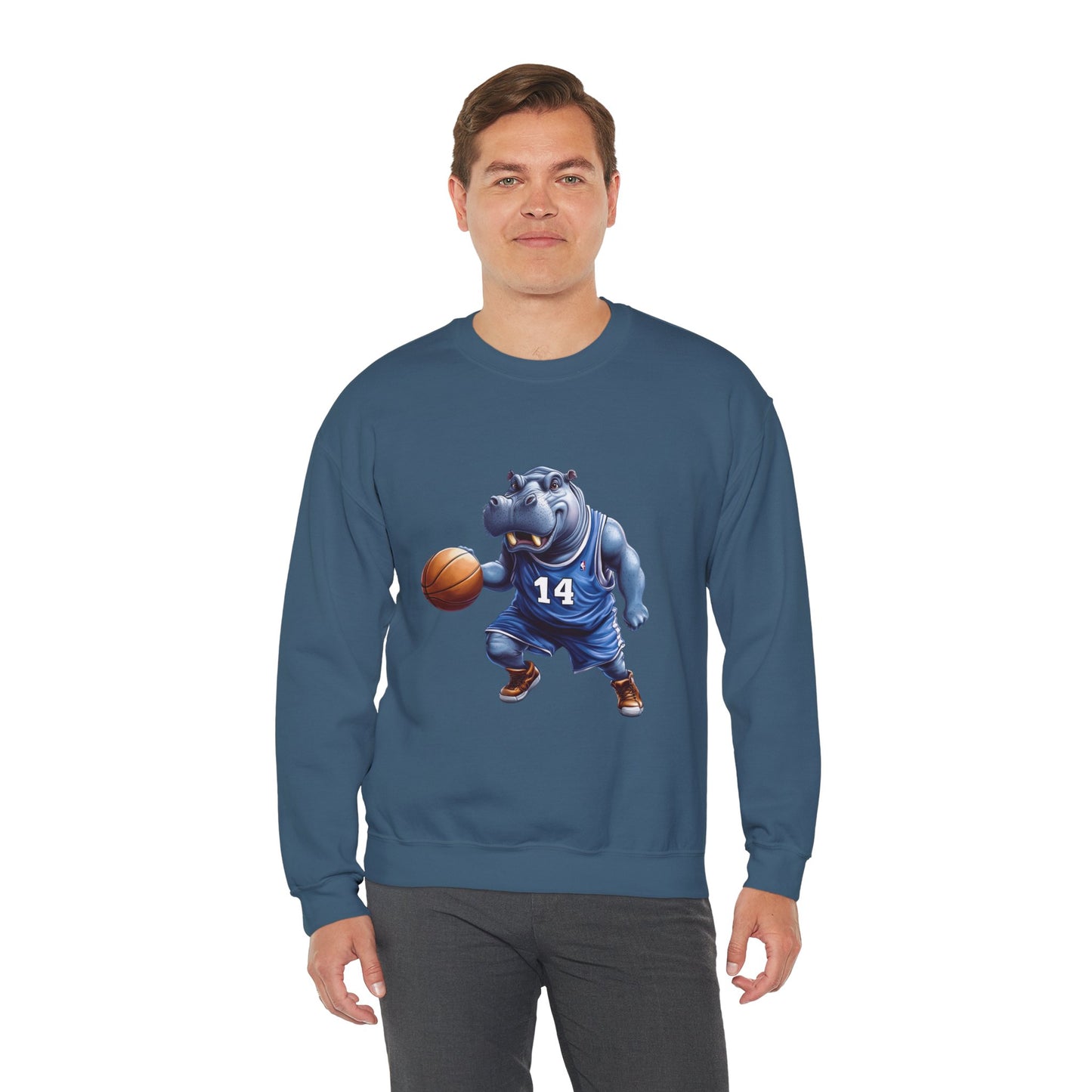 Unisex Heavy Blend™ Crewneck Sweatshirt (Hippo Baller)