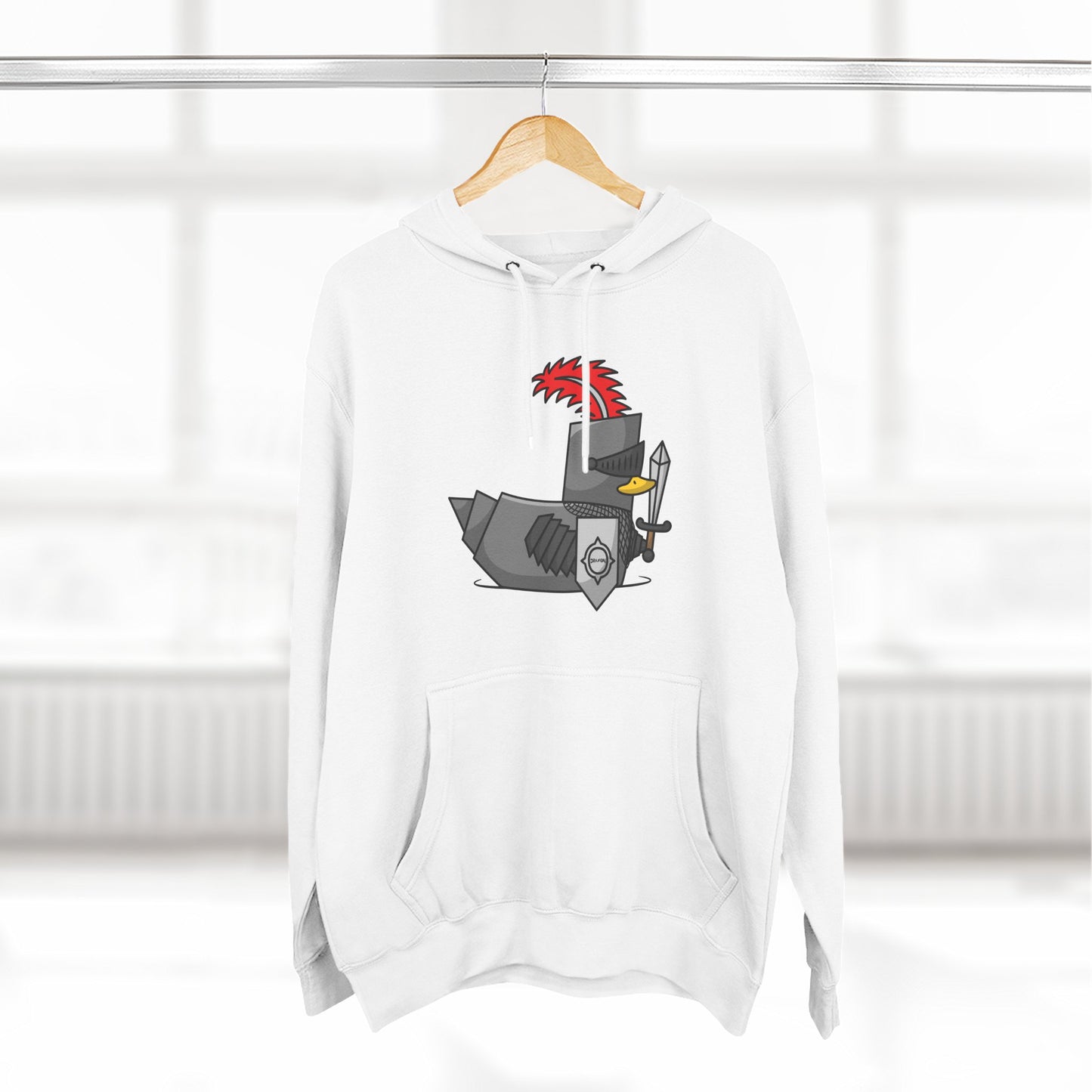 Three-Panel Fleece Hoodie (Knight Duck)