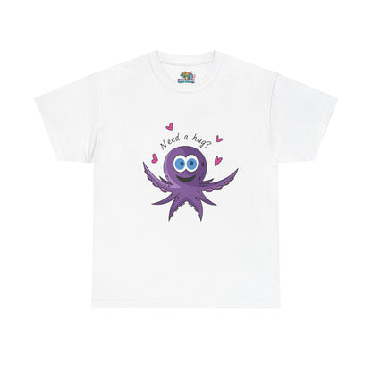 Unisex Heavy Cotton Tee (Octopus Hug)