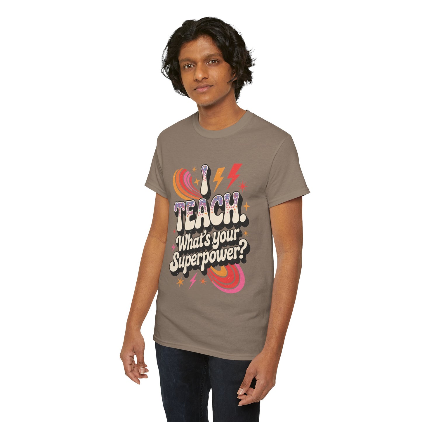 Unisex Heavy Cotton Tee (I Teach, What's Your Superpower?)