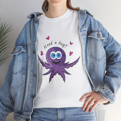 Unisex Heavy Cotton Tee (Octopus Hug)