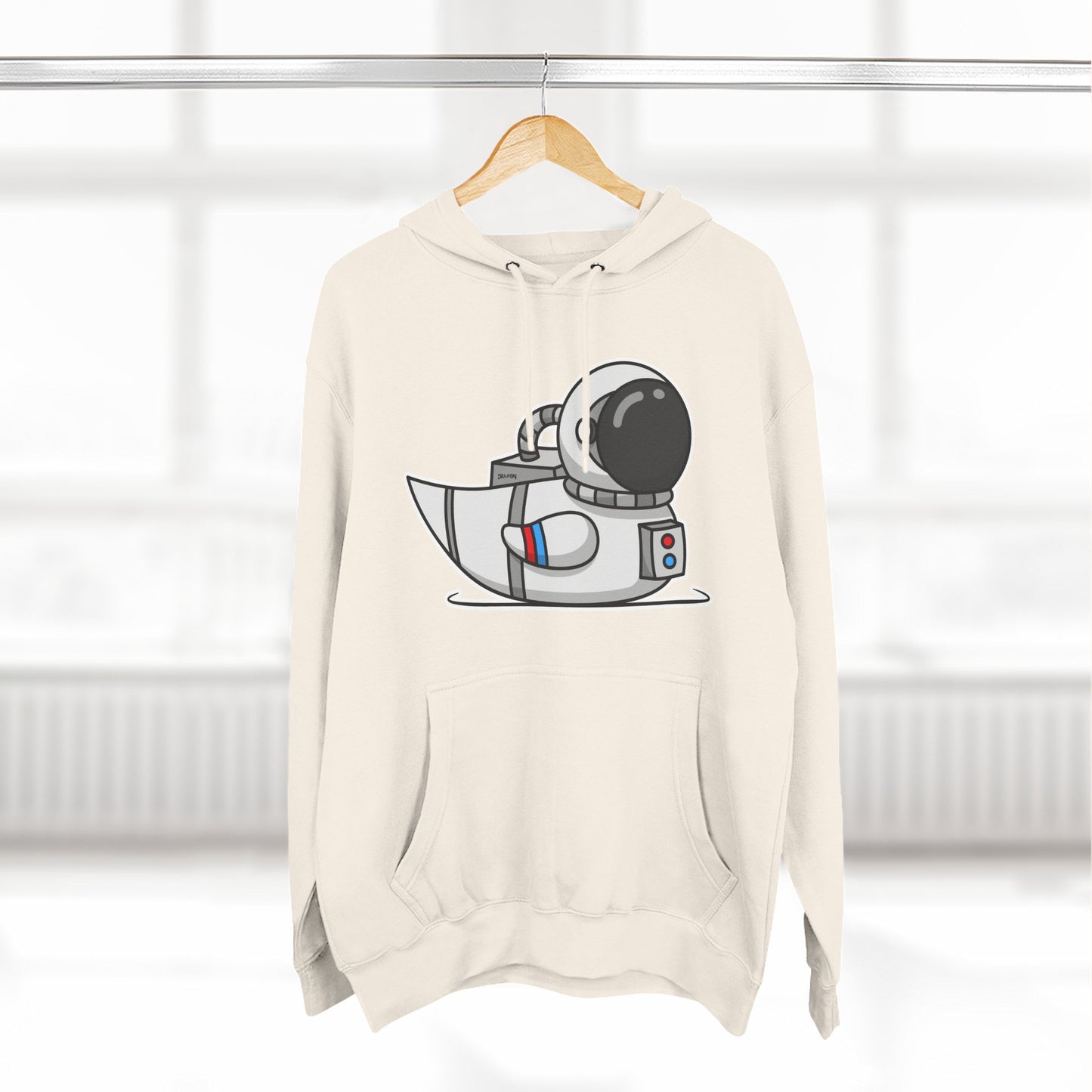 Three-Panel Fleece Hoodie (Astronaut Duck)