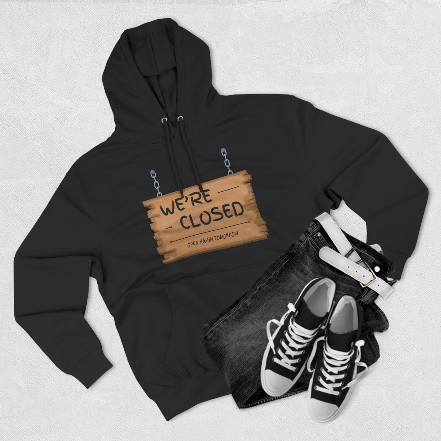 Three-Panel Fleece Hoodie (We're Closed)