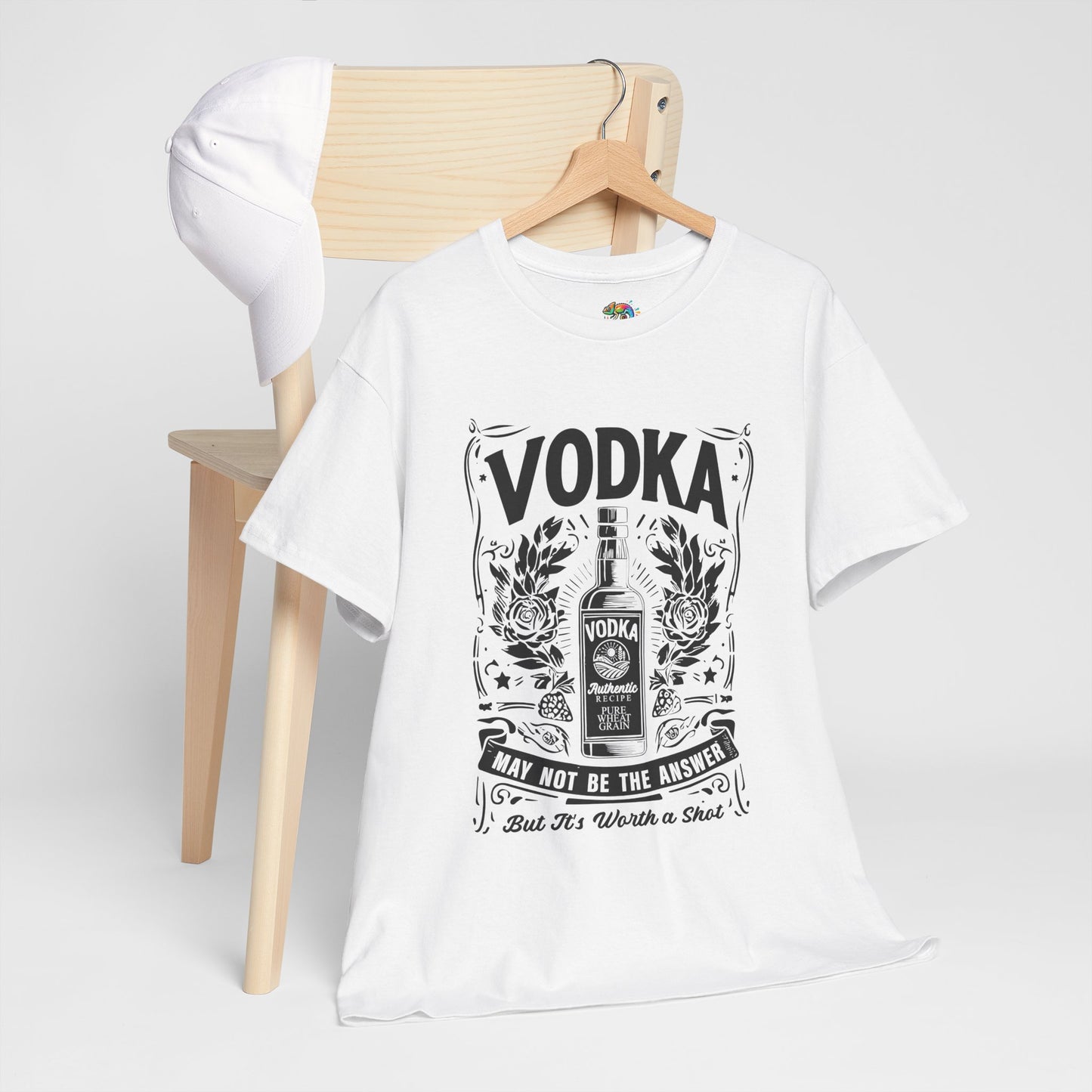 Unisex Heavy Cotton Tee (Vodka - Worth a Shot)