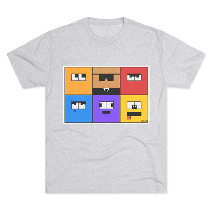 Unisex Tri-Blend Crew Tee (Emotion Blocks)