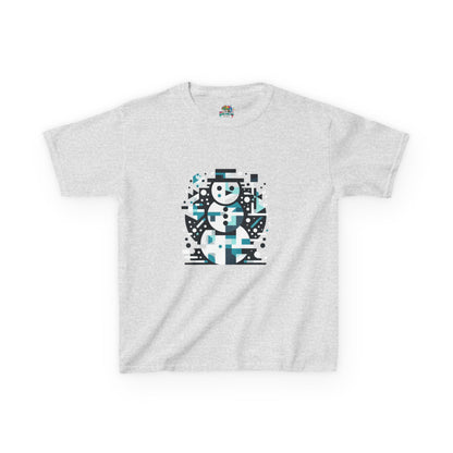 Kids Heavy Cotton T-Shirt (Abstract Snowman)