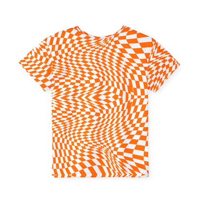Kids Sports Jersey (Orange Pixels)