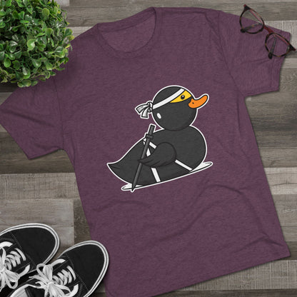 Unisex Tri-Blend Crew Tee (Ninja Duck)