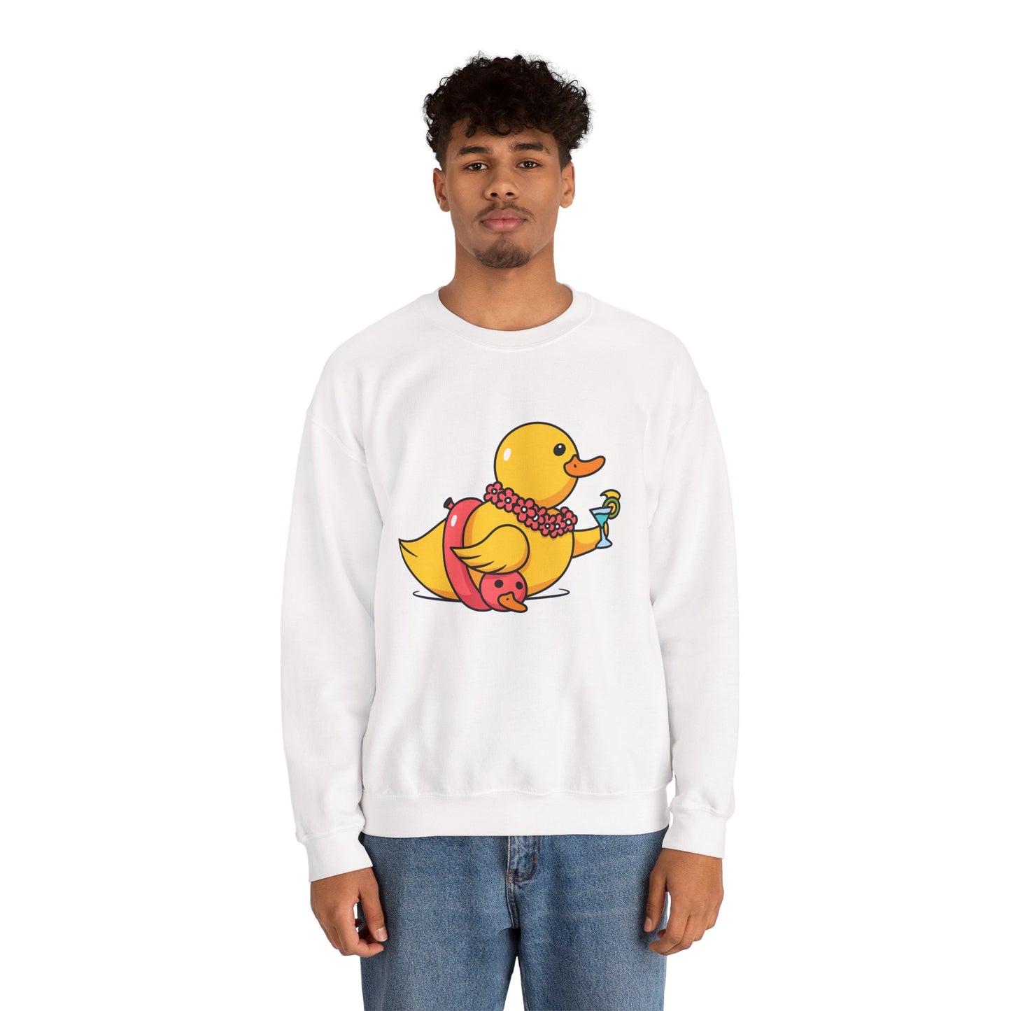Unisex Heavy Blend™ Crewneck Sweatshirt (Tropical Duck)
