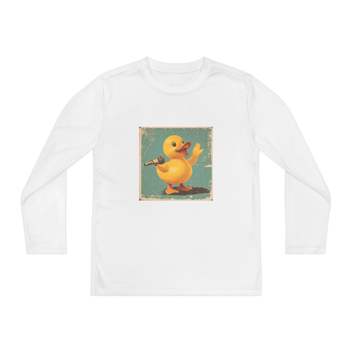 Youth Long Sleeve Competitor Tee (Karaoke Duck)