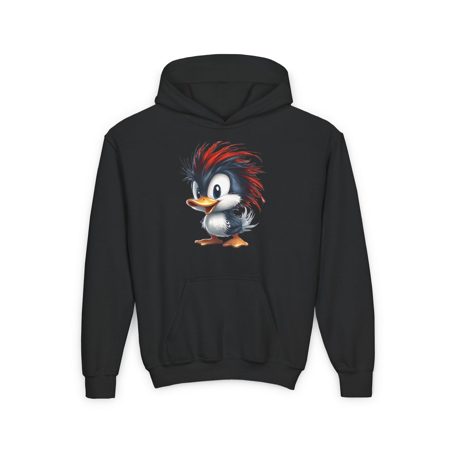 Youth Heavy Blend Hooded Sweatshirt (Red Hair Duck)