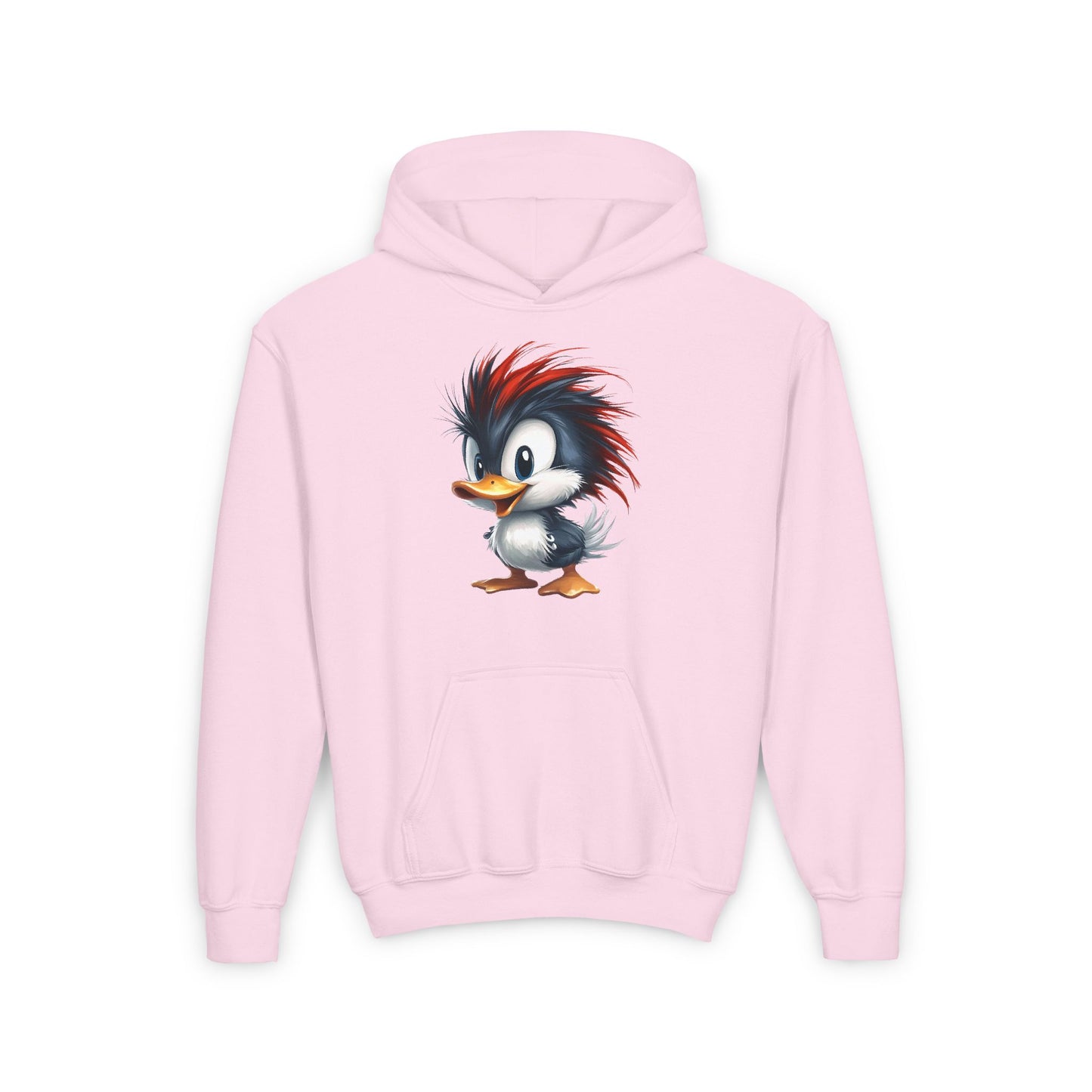 Youth Heavy Blend Hooded Sweatshirt (Red Hair Duck)