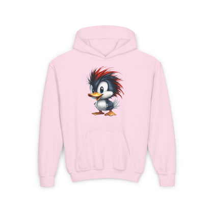 Youth Heavy Blend Hooded Sweatshirt (Red Hair Duck)