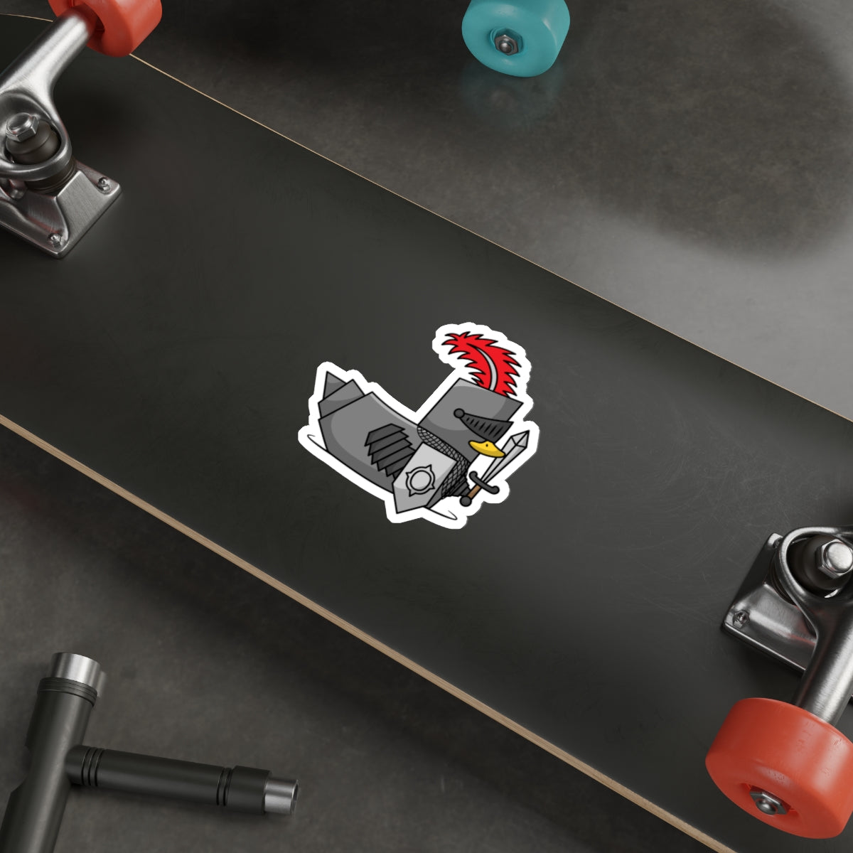 Die-Cut Stickers | Vibrant Art for Personalization (Knight Duck)