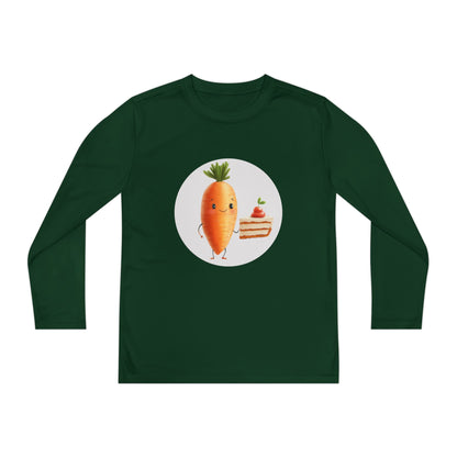 Youth Long Sleeve Competitor Tee (Carrot Cake)