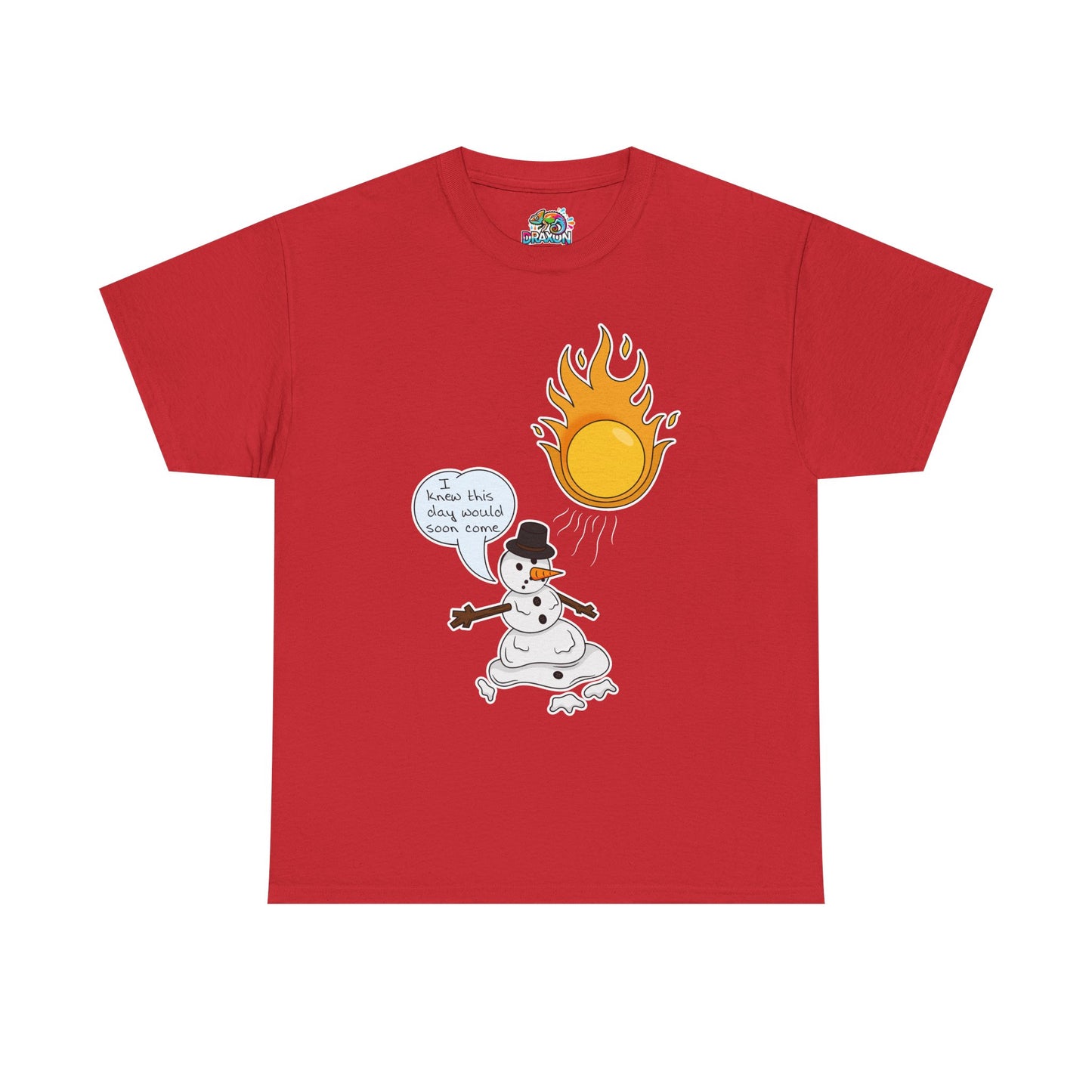 Unisex Heavy Cotton Tee (Melting Snowman)