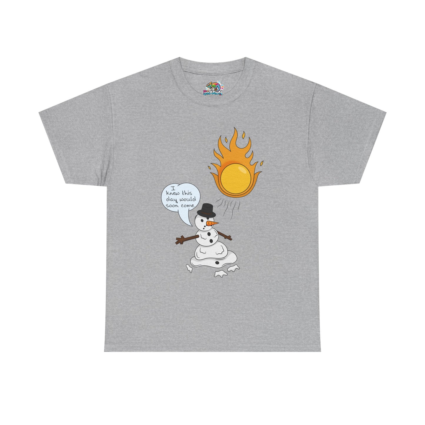 Unisex Heavy Cotton Tee (Melting Snowman)