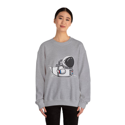 Unisex Heavy Blend™ Crewneck Sweatshirt (Astronaut Duck)