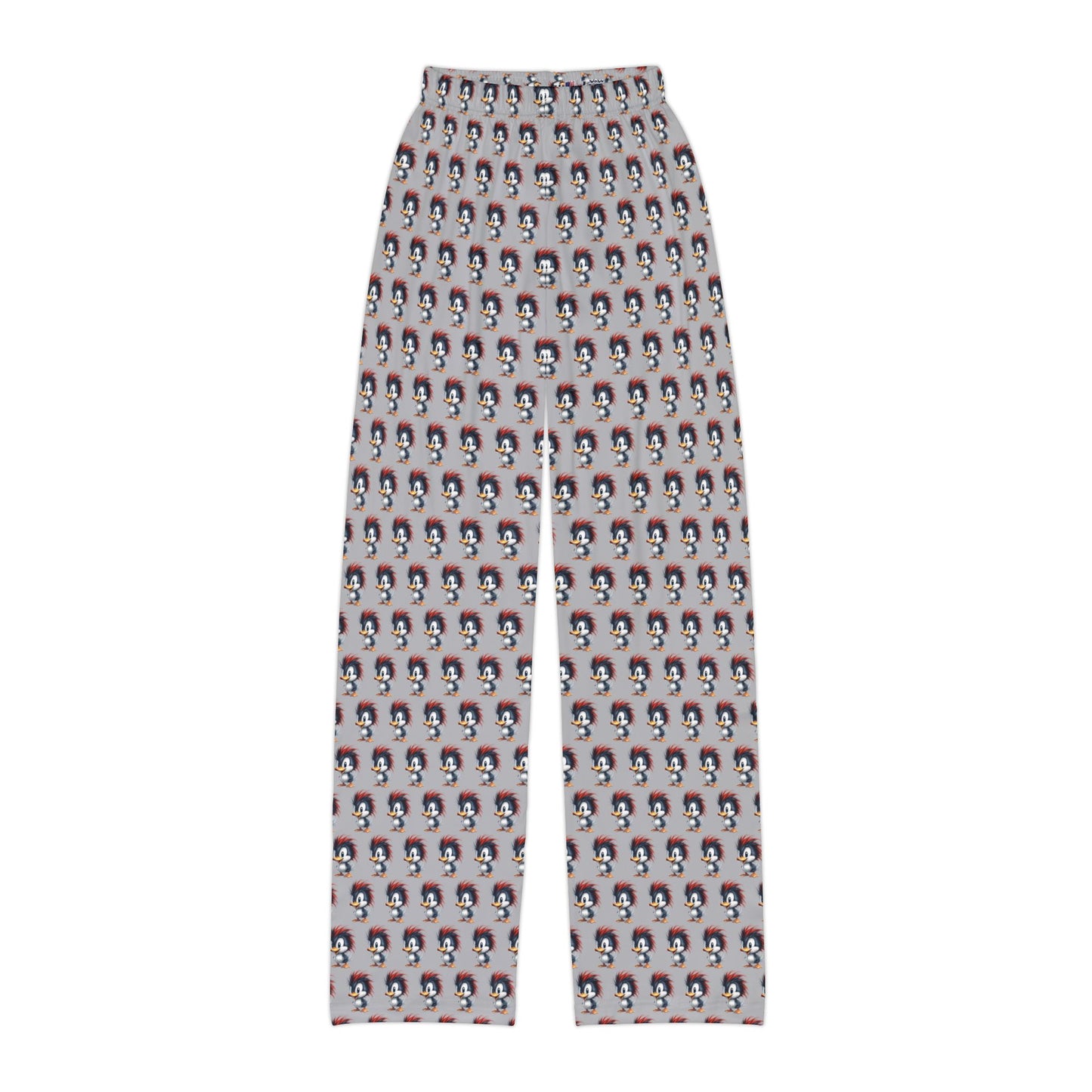 Kids Lounge Pants -AOP Light Grey (Red Hair Duck)