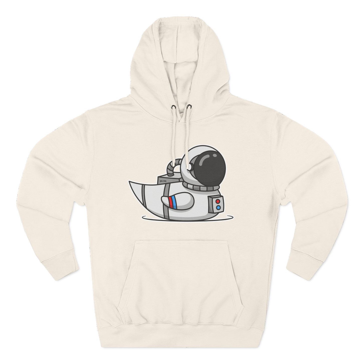 Three-Panel Fleece Hoodie (Astronaut Duck)