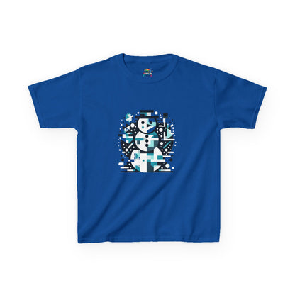 Kids Heavy Cotton T-Shirt (Abstract Snowman)