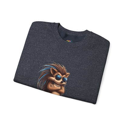 Unisex Heavy Blend™ Crewneck Sweatshirt (Cool Hedgehog)