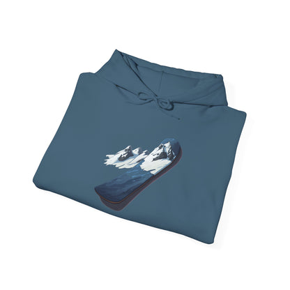 Unisex Heavy Blend™ Hooded Sweatshirt (Mountain Snowboard)