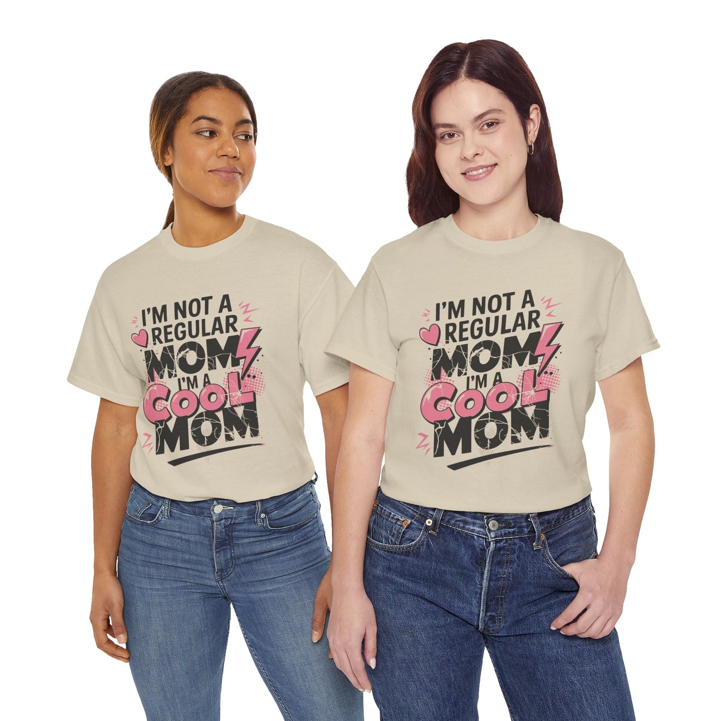 Unisex Heavy Cotton Tee (I'm Not a Regular Mom, I'm a Cool Mom)