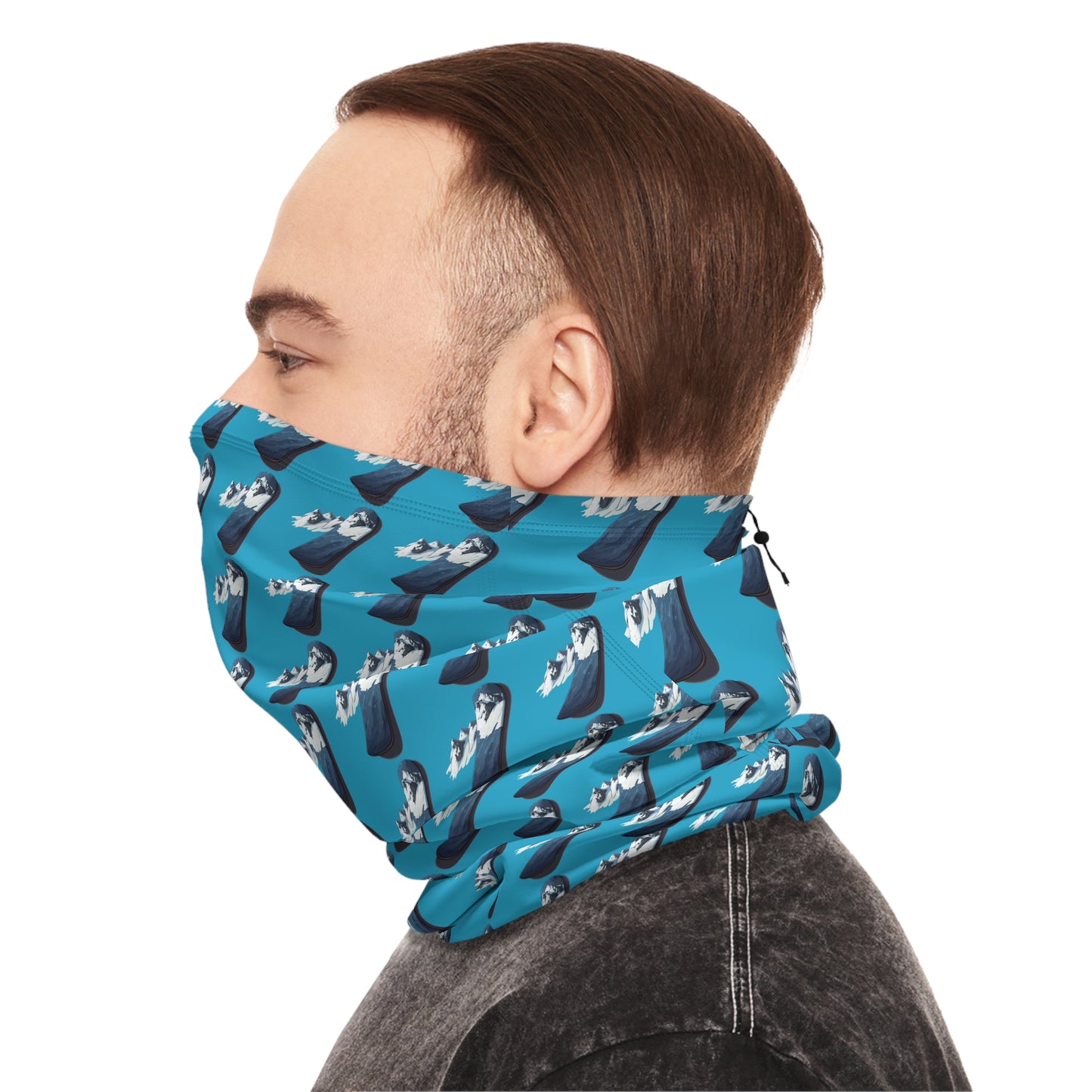 Winter Neck Gaiter With Drawstring (Mountain Snowboarding)