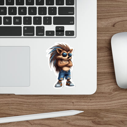 Die-Cut Stickers | Vibrant Art for Personalization (Cool Hedgehog)